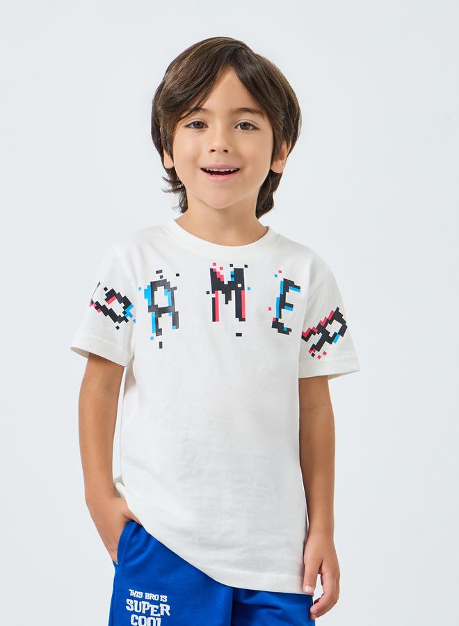 ستايلي تيشيرت قطن بطبعة جرافيك - Image 1